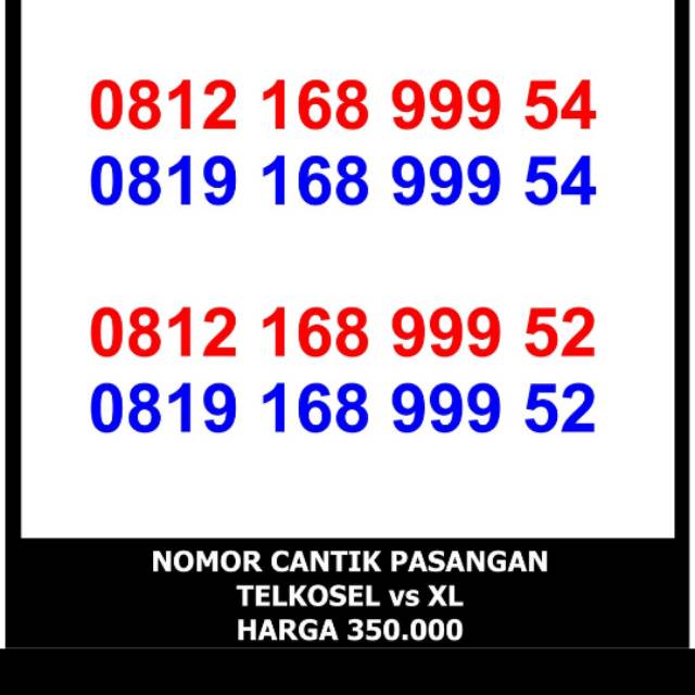Nomor Cantik Pasangan As XL - Nomor Cantik AS 8400 8383 - Nomor Cantik Kembar