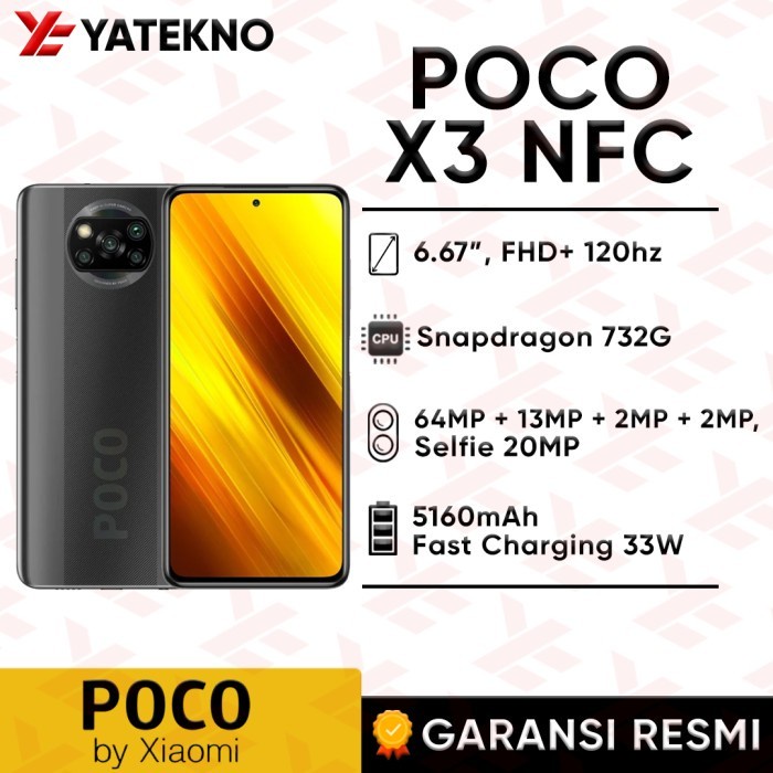 Xiaomi Poco X3 NFC 6/64GB + 8/128GB GARANSI RESMI