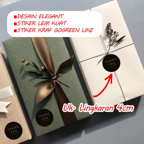 

stiker thank you 60pc besar 4cm