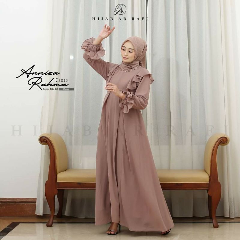 Terbaru gaun pesta wanita muslimah dewasa gamis kondangan resepsi dress Anisa Rahma ORI ArRafi mewah