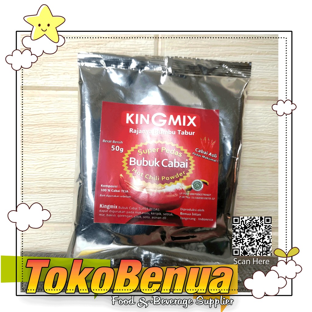 

Kingmix Cabai Bubuk Premium Super Pedas 50 gr