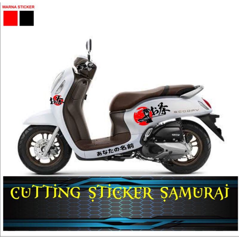 stiker cutting motor scoopy variasi samurai