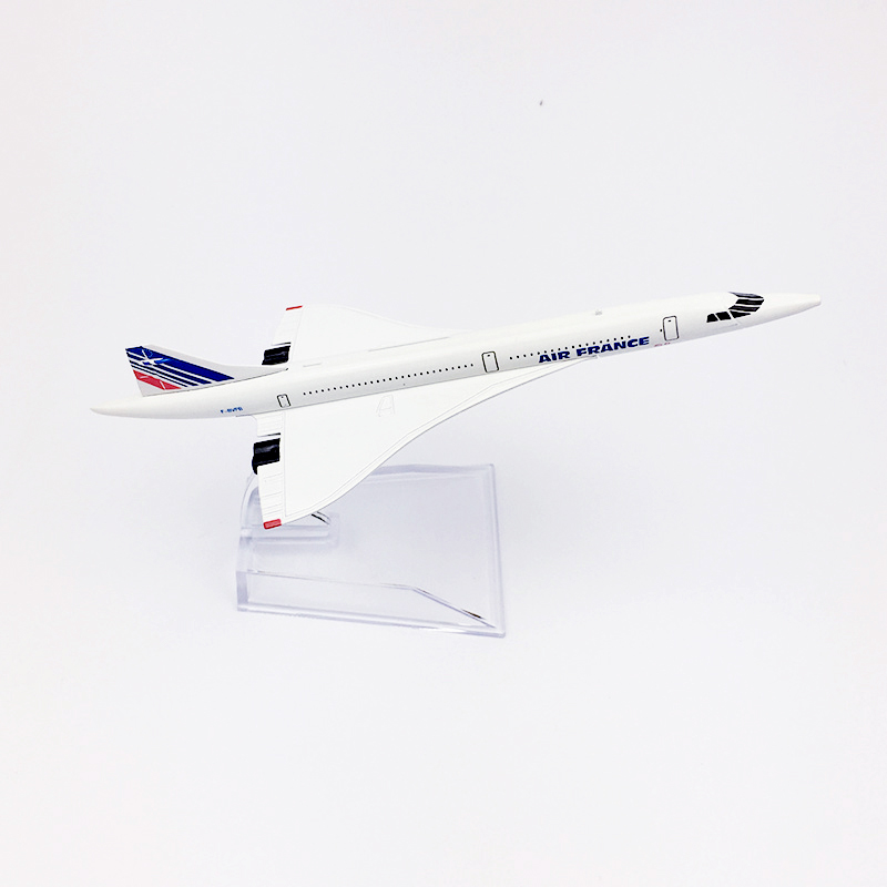 Miniatur Diecast Pesawat Terbang Air France Concorde Bahan Metal Skala 1 / 400