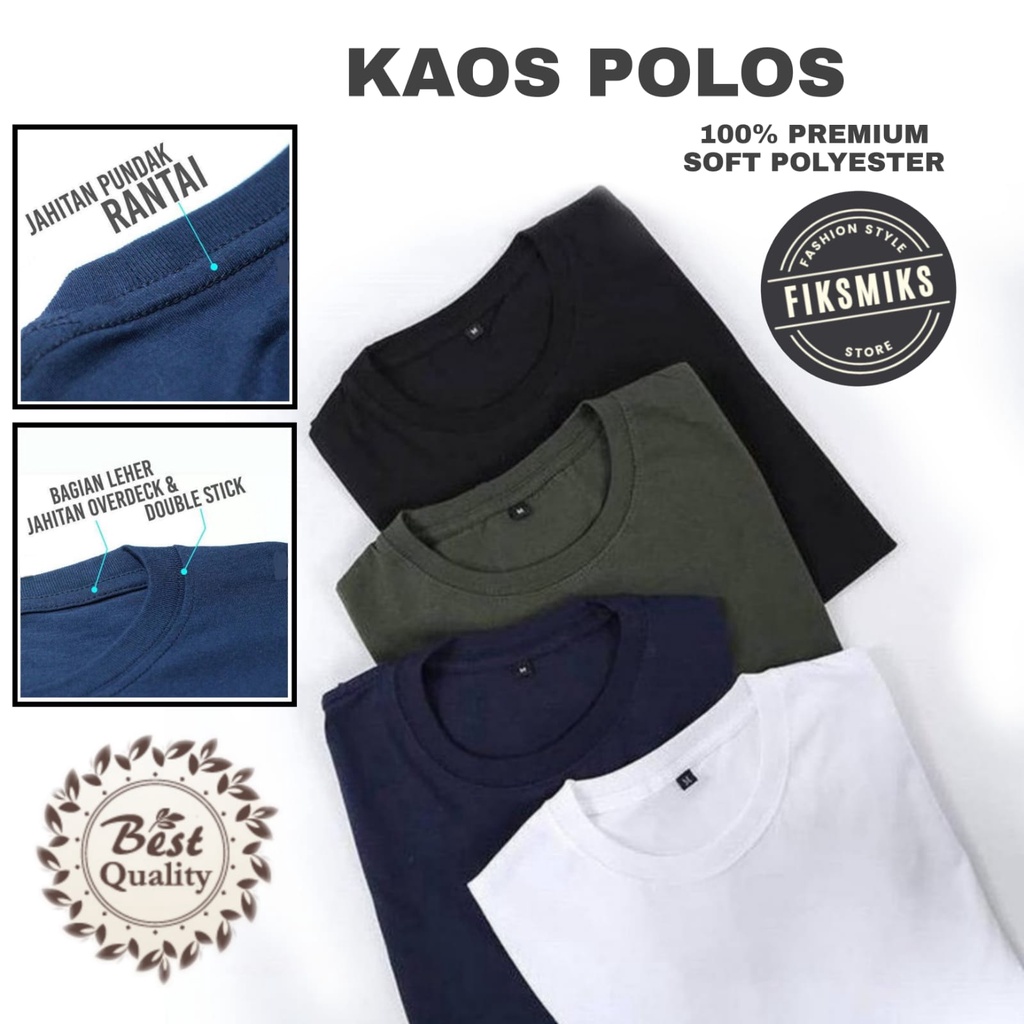 Jual KAOS OBLONG POLOS TSHIRT UNISEX DISTRO PREMIUM BEST QUALITY ...