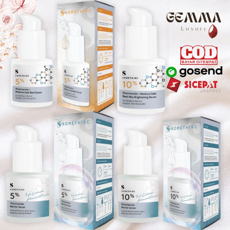 (GOSEND/COD) Somethinc 5% Niacinamide + Moisture Sabi Beet Serum | 10% Niacinamide + Moisture Sabi Beet Max Brightening Serum | 5% 10% Niacinamide Barrier Serum - SERUM PENCERAH SKIN BARRIER DAN MENGHILANGKAN BERUNTUSAN