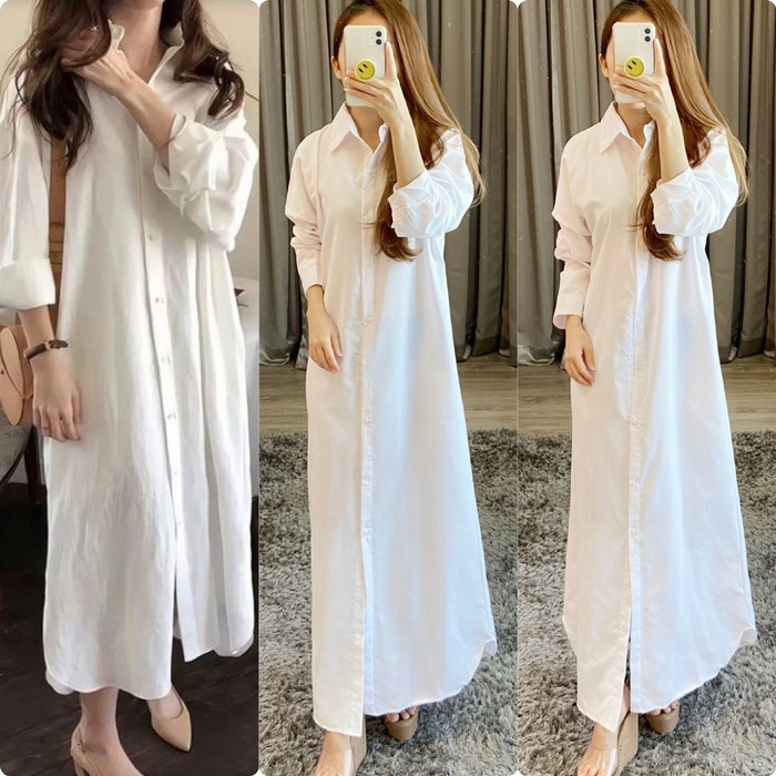 Dress Wanita Murah Atasan Wanita Distro 850 LONG MAXI VALENTINO BM- 1470# Polka Doll Dress 54YSS