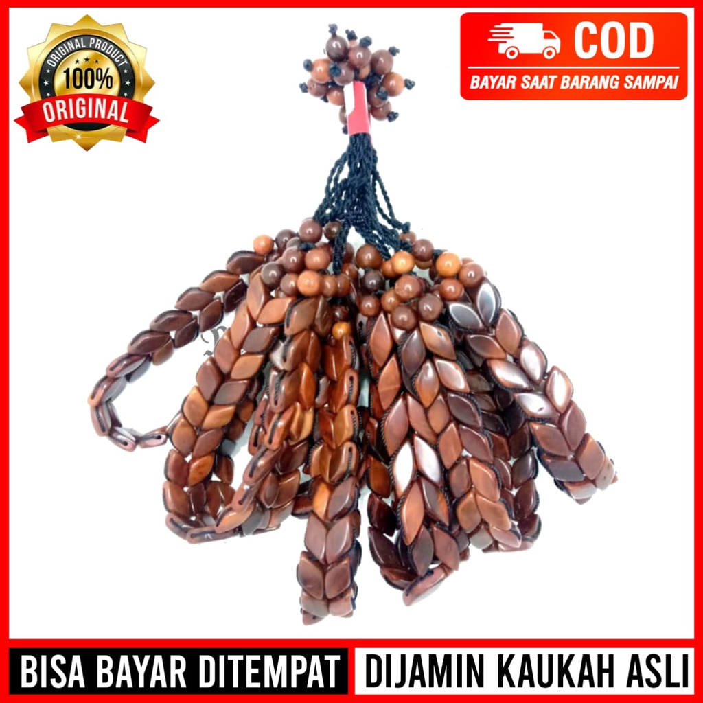 Gelang Kokka Kaukah Kaokah Asli 100% Original Motif Gandum Bunga Daun Warna Coklat Murah