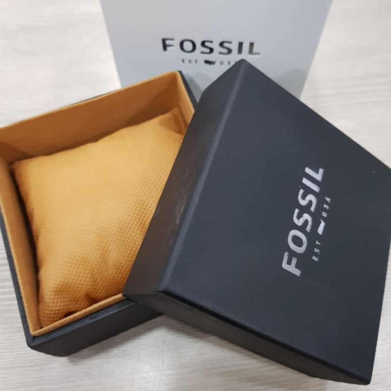 Kotak Jam Box Kayu Fossil