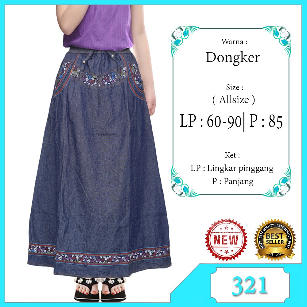 Rok Jeans Anak Perempuan Rok Panjang Anak