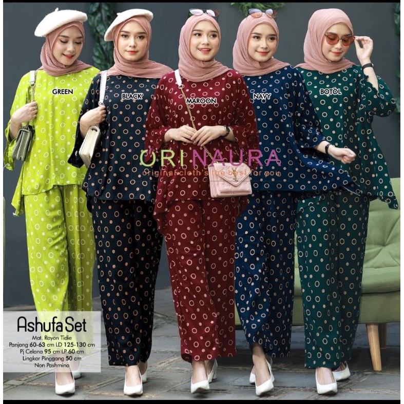 ASHUFA SET BAJU SETELAN PANT BY ORI NAURA