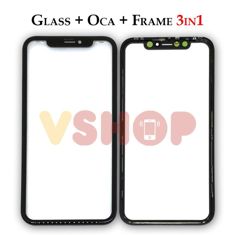 Kaca TouchScreen TS Layar Sentuh Kaca Depan LCD + Frame + Lem OCA iPhone XR ip xr