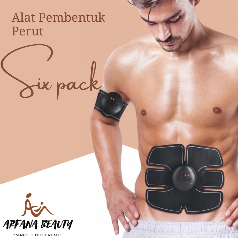 Alat Gym Fitnes Portable Pembakar Lemak Pembentuk Sixpack Bodyfit Training Gear EMS Abs Stimulator