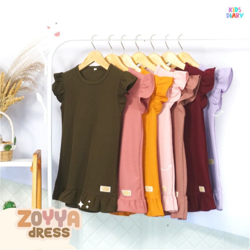 BAJU DRESS anak usia 1-10 tahun baju ZOYYA dress ORI by KIDS DIARY