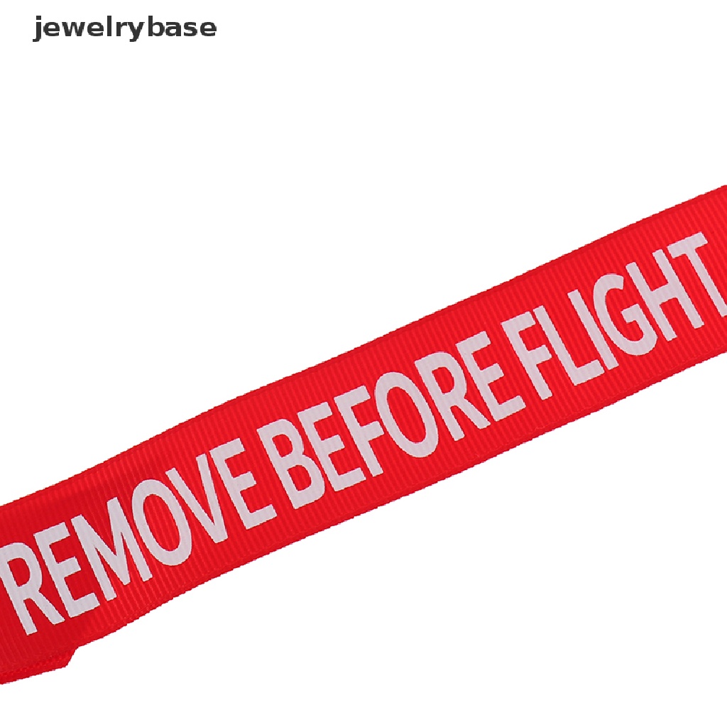 Gantungan Kunci Mobil Motif Bordir Tulisan Remove Before Flight Warna Merah Untuk Hadiah