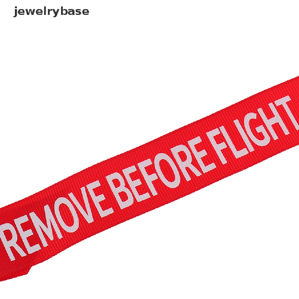 Gantungan Kunci Mobil Motif Bordir Tulisan Remove Before Flight Warna Merah Untuk Hadiah