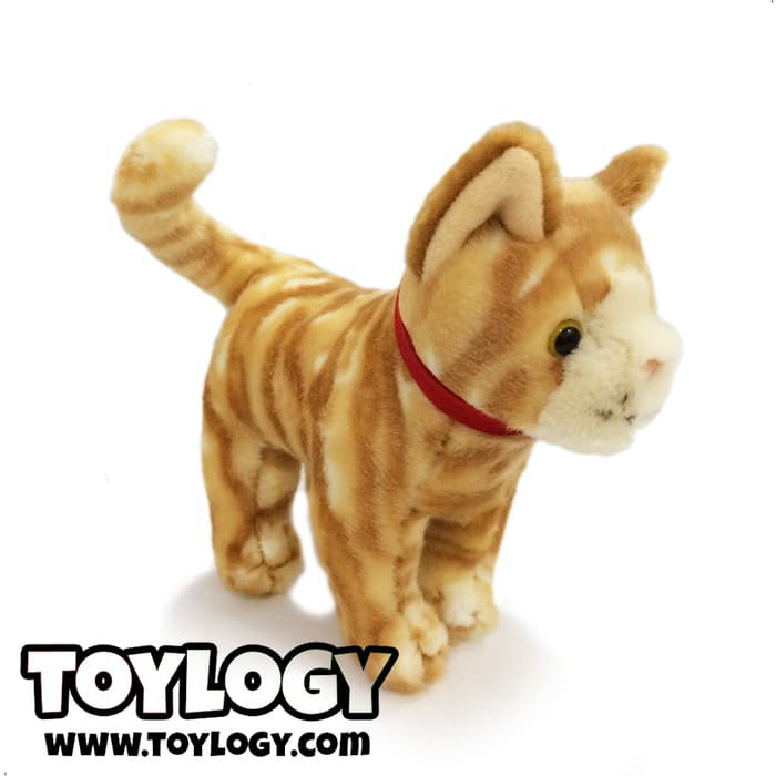 Ozco Boneka Hewan Kucing Tabby - Small Kitty Cat Stuffed Plush Animal
