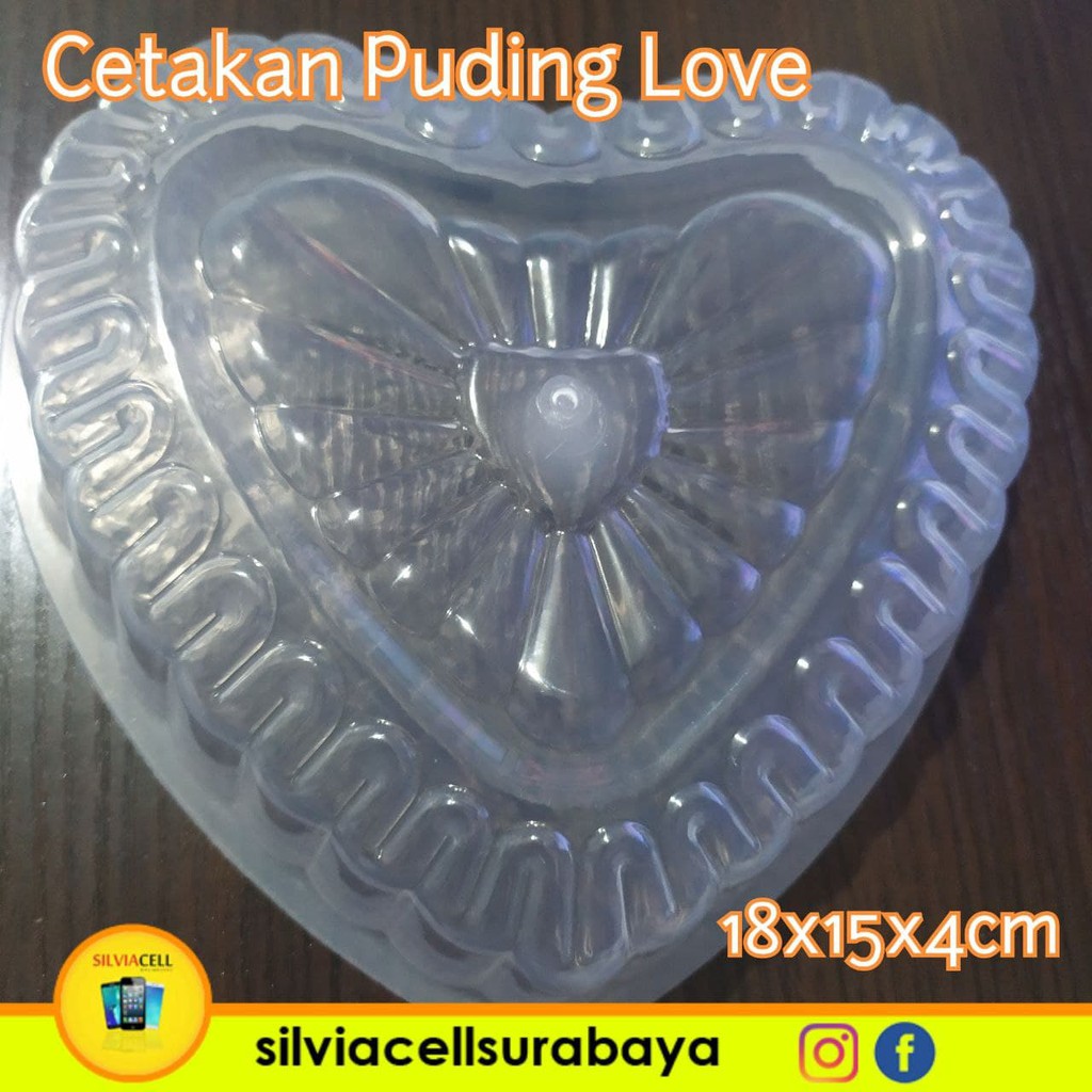 

Cetakan Agar Pudding Plastik Loyang Agar Agar Puding Love Hati