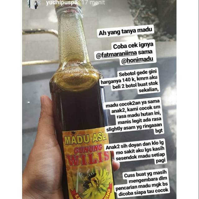 

HONI MADU MADU ALAMI MADU ASLI MADU HUTAN MADU KLANCENG KEMASAN 600GR