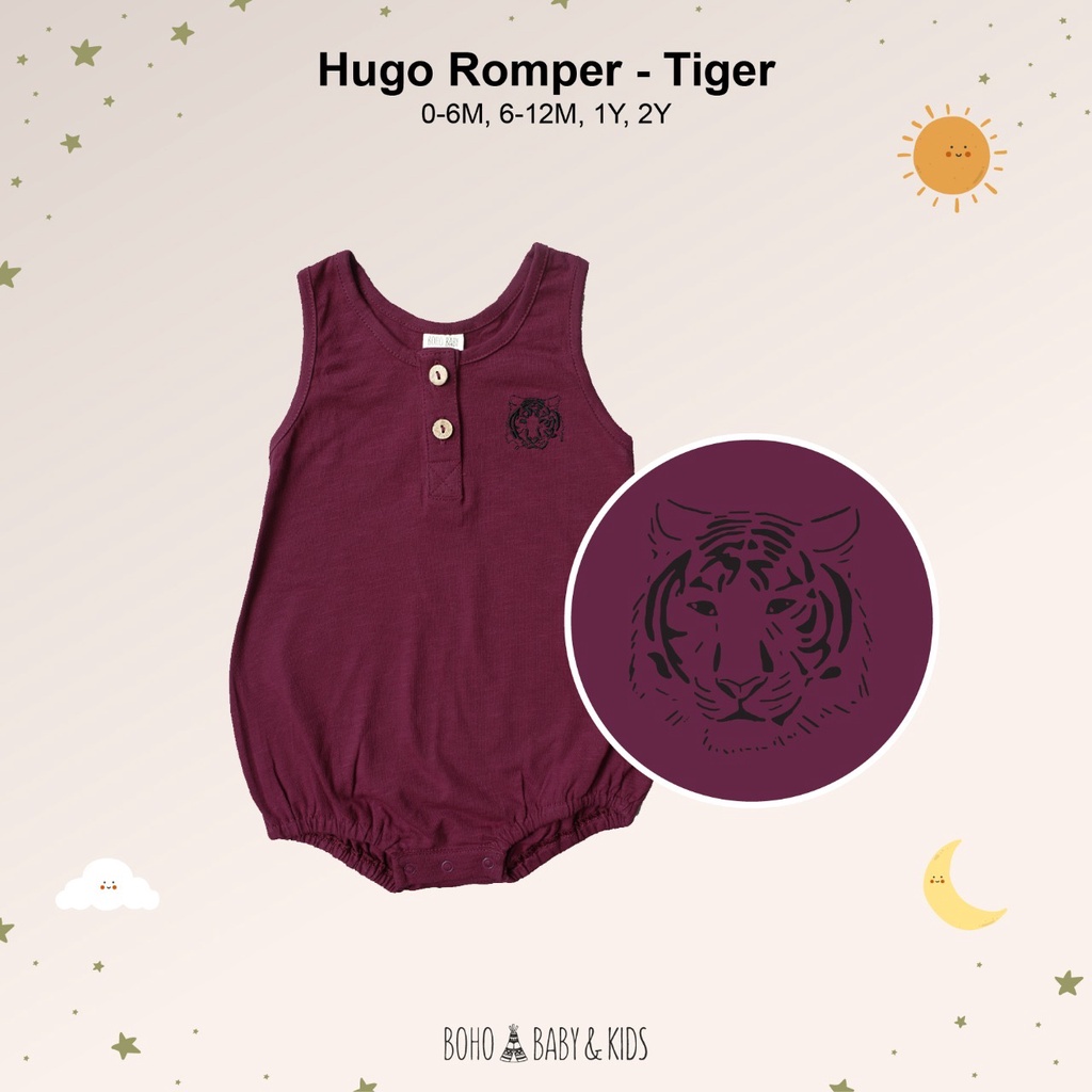 Aubreyshome Bohopanna Baju Kaos Anak Bayi - Hugo Romper-Sand