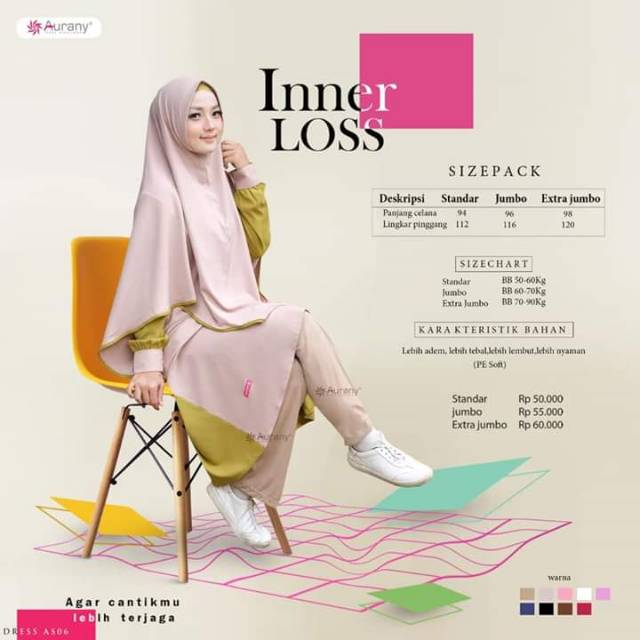 Inner loss aurany (celana daleman gamis)