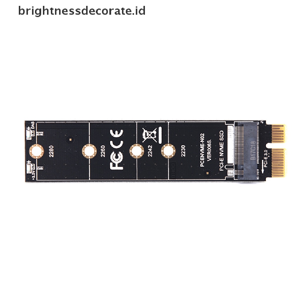 [birth] Pcie To M2 Adapter Nvme Ssd M2 Pcie X1 Raiser Pci-E Pci Express M Key Connector [ID]