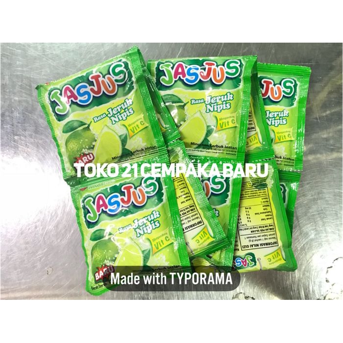 

JasJus JERUK NIPIS 1 RENCENG isi 10 SACHET | Minuman Serbuk Jas Jus