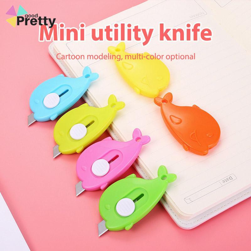 Mini Kartun Pemotong Utilitas Kecil Portabel Pemotong Unboxing Wortel Dolphin Whale Art Paper Cutter - PD