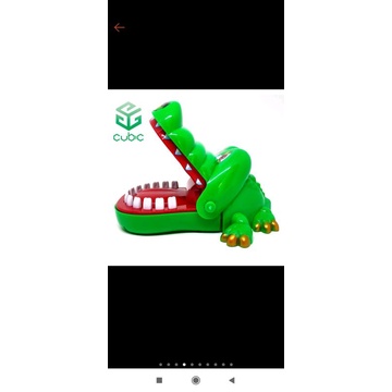 mainan buaya gigit tangan | buaya hijau gigi banyak