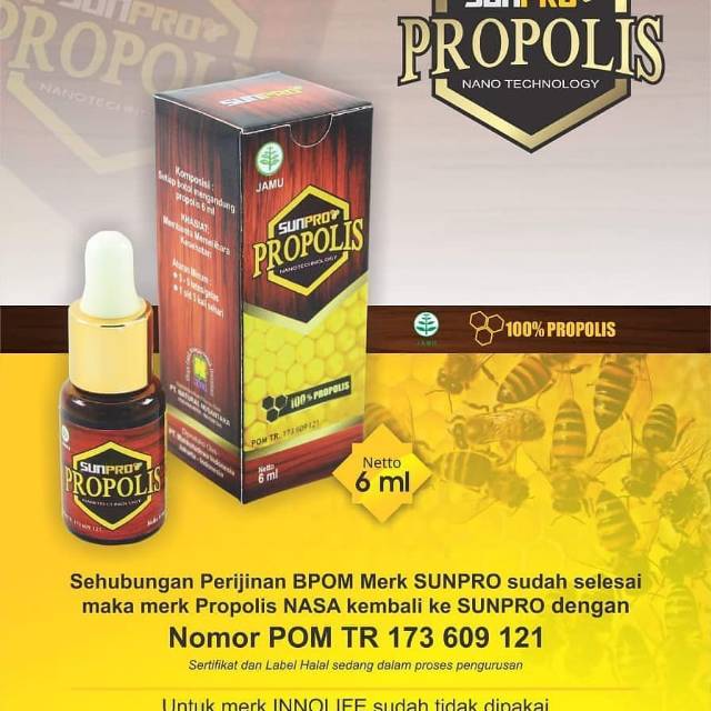 (COD) SUNPRO PROPOLIS NASA ASLI ORIGINAL SUNPRO NANO PROPOLIS NASA PROPOLIS LEBAH SEJUTA MANFAAT