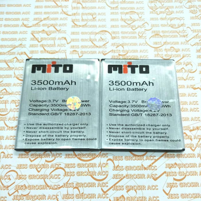 Baterai Battery Double Power MITO BA-000132 BA000132 A880 A990 Champ