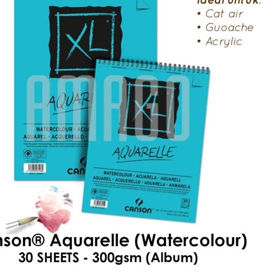 

✵ CANSON XL - AQUARELLE - 30 SHEETS - A4 - 300G (ALBUM) - 400039170 ❉