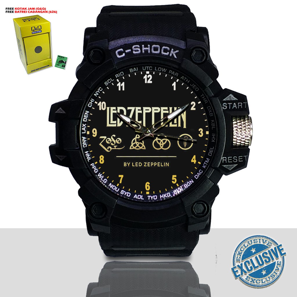 (EXCLUSIVE ) JAM TANGAN LED ZEPPELIN  WATER RESIST FREE BOX DAN BATREI - NO.13