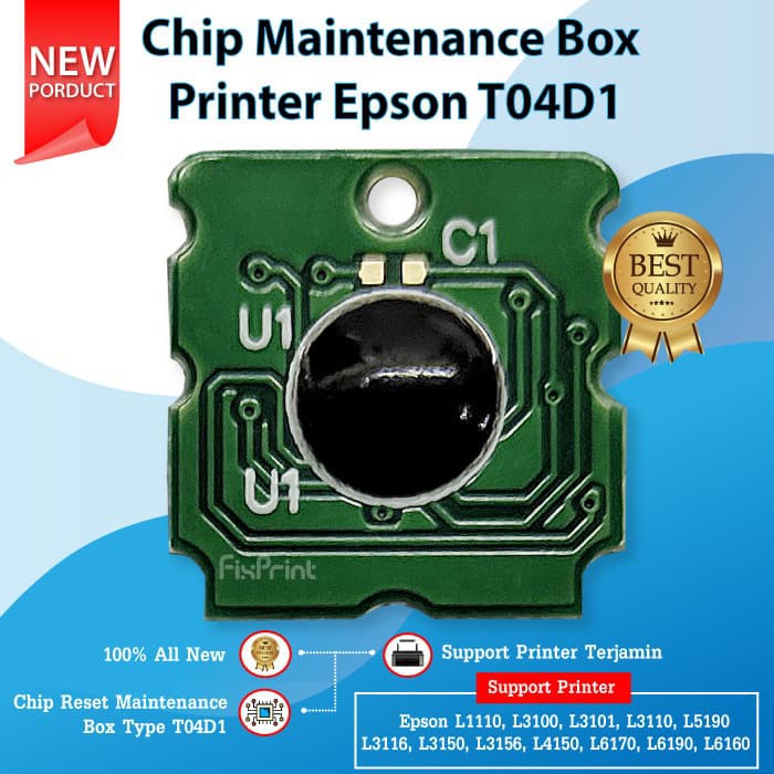 Chip Reset Maintenance Box T04D1 Waste Tank Printer L4150 L4160 L6160 L6170 L6190 M2140 E3E413