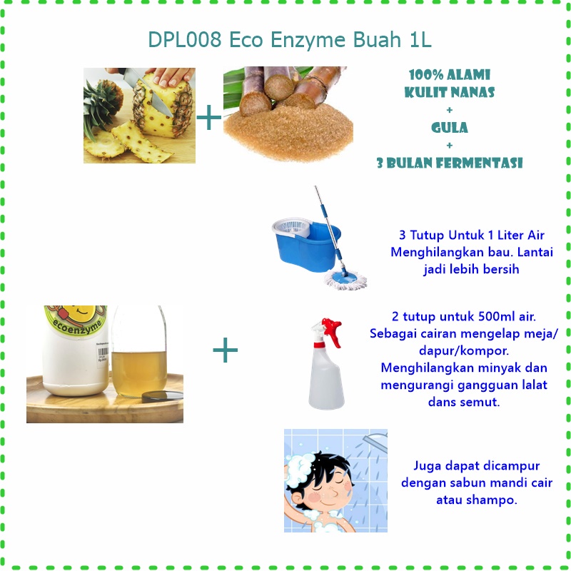 DPL008 Eco Enzim/Eco Enzyome Bahah Buah 1L