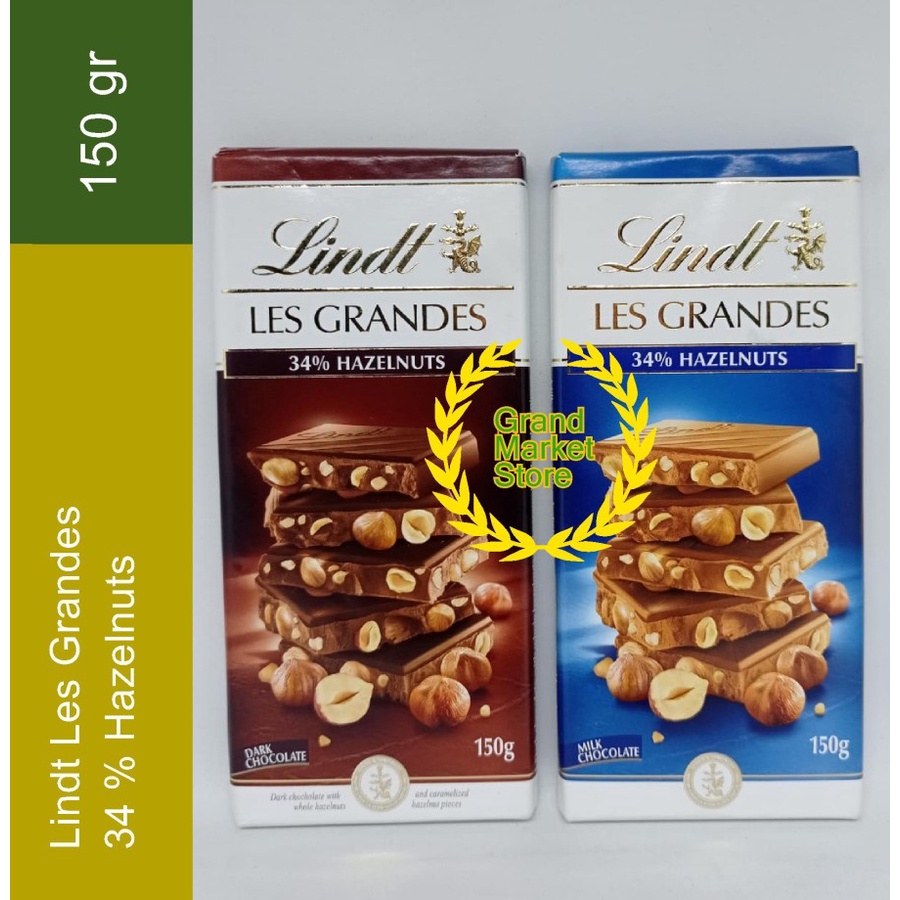 

100% Guaranteed Real Lindt Les Grandes 34% Hazelnuts 150 gram / 100% Original Cokelat Premiium