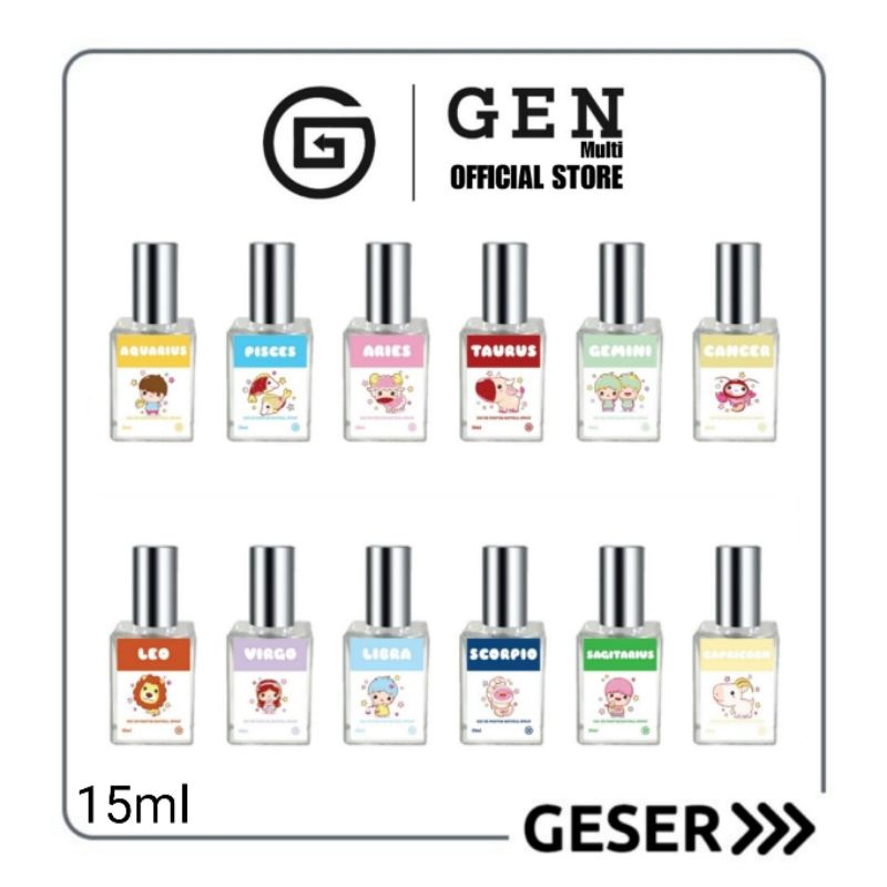 GEN - Parfum Zodiak 15ml / Parfum Bintang Gen Multi Best Seller / Parfum Unisex Wangi 15ml