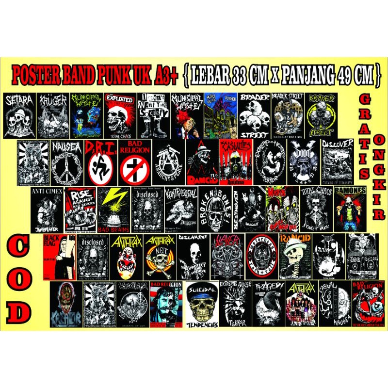 Jual POSTER,POSTER PUNK,POSTER BAND PUNK,GROSIR POSTER,,POSTER KAMAR