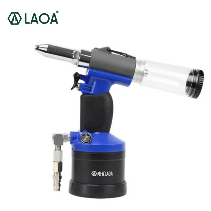 FREE ONGKIR LAOA High Quality Cordless Nail Self-suction Pneumatic Rivet Gun Hitter Riveter Air Gun