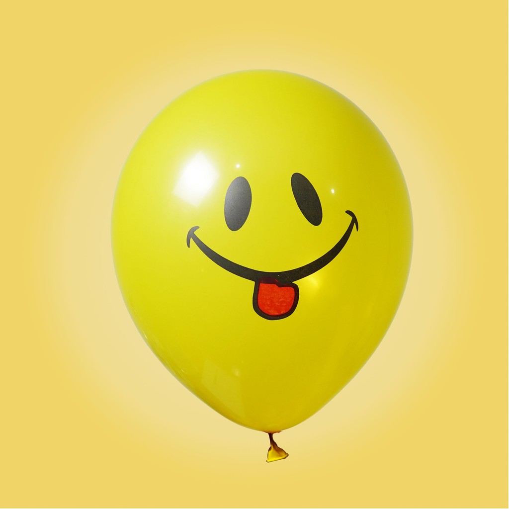 Balon Latex Motif Emoji 12&quot;(12 inch) ISI: 10pcs/pack, Balon Emoticon/Emote/Funny/Smiley