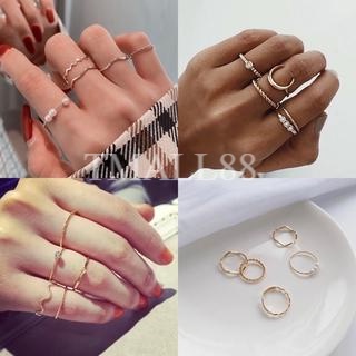 ♥TMALL88♥ Cincin Perak 5PCS H25 Wanita Fashion B15