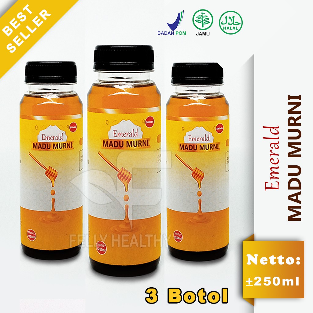 

[ORIGINAL] Madu Murni Emerald Isi 250 ml Asli Original 3 Botol