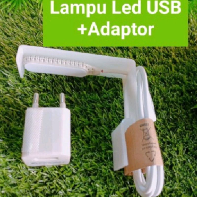 (Combo hemat 2) Lampu hias aquarium led usb model L+kabel+adaptor