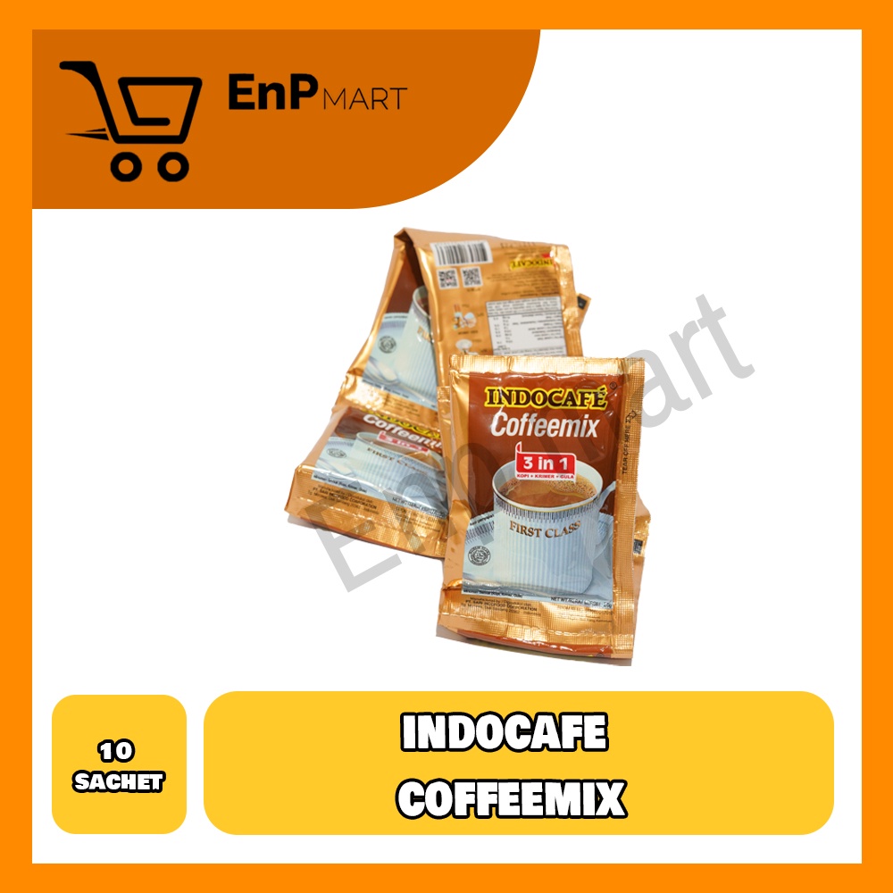

INDOCAFE COFFEMIX 3 in 1 (Kopi Gula Krimer) 1 renceng = 10 sachet