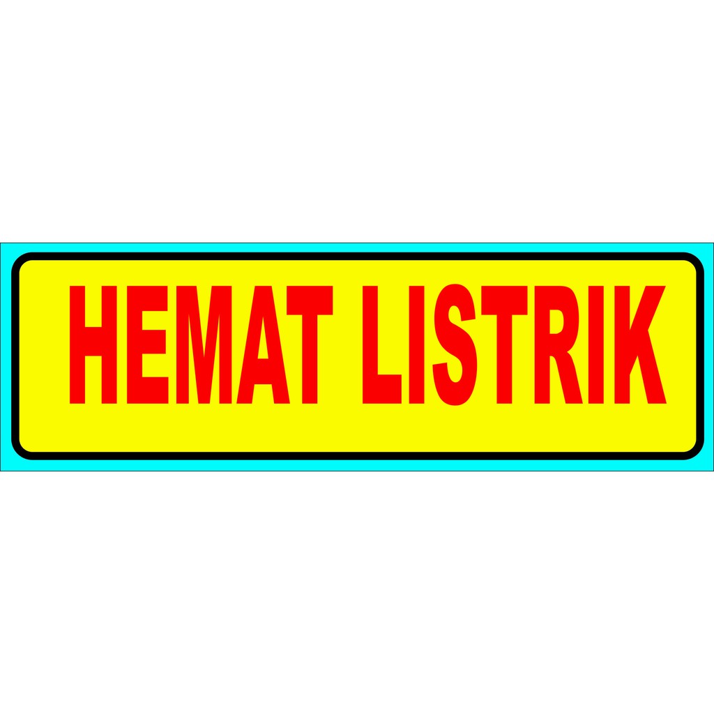 stiker HEMAT LISTRIK