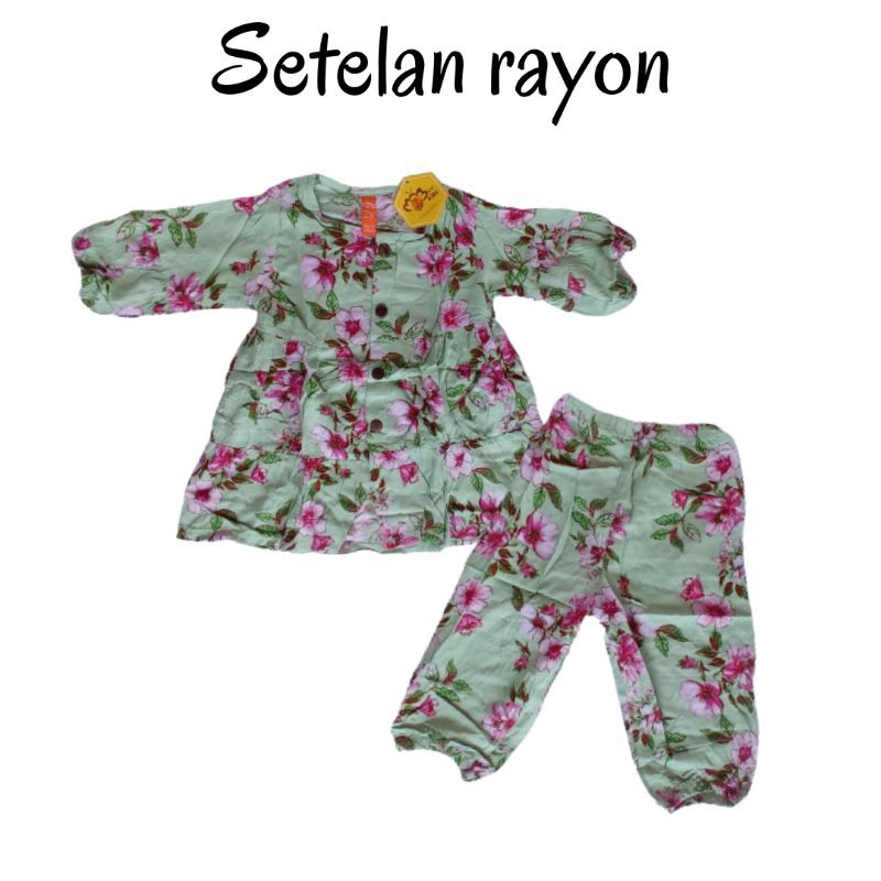 Setelan Rayon Anak Perempuan One Set