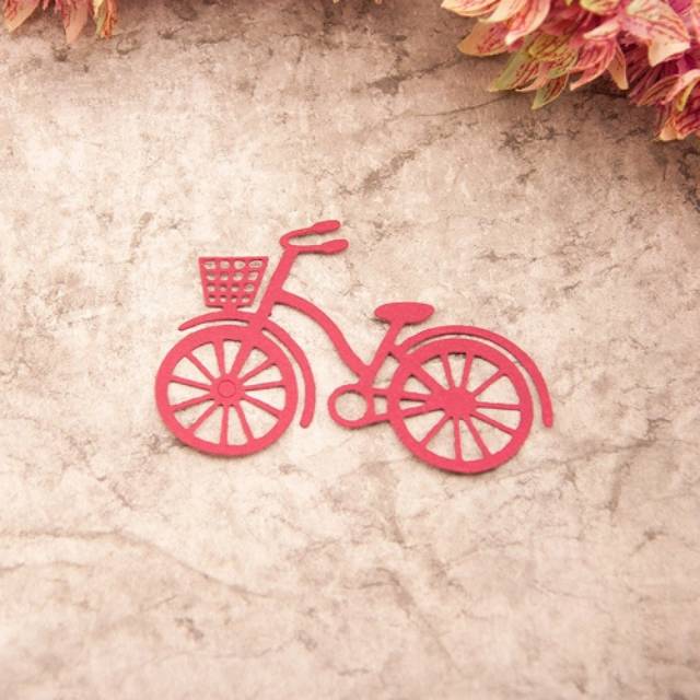 Bentuk SEPEDA #36A Scrapbook Papercut Paper craft Kerajinan kertas Hiasan Mahar DIY Kertas Jasmine P
