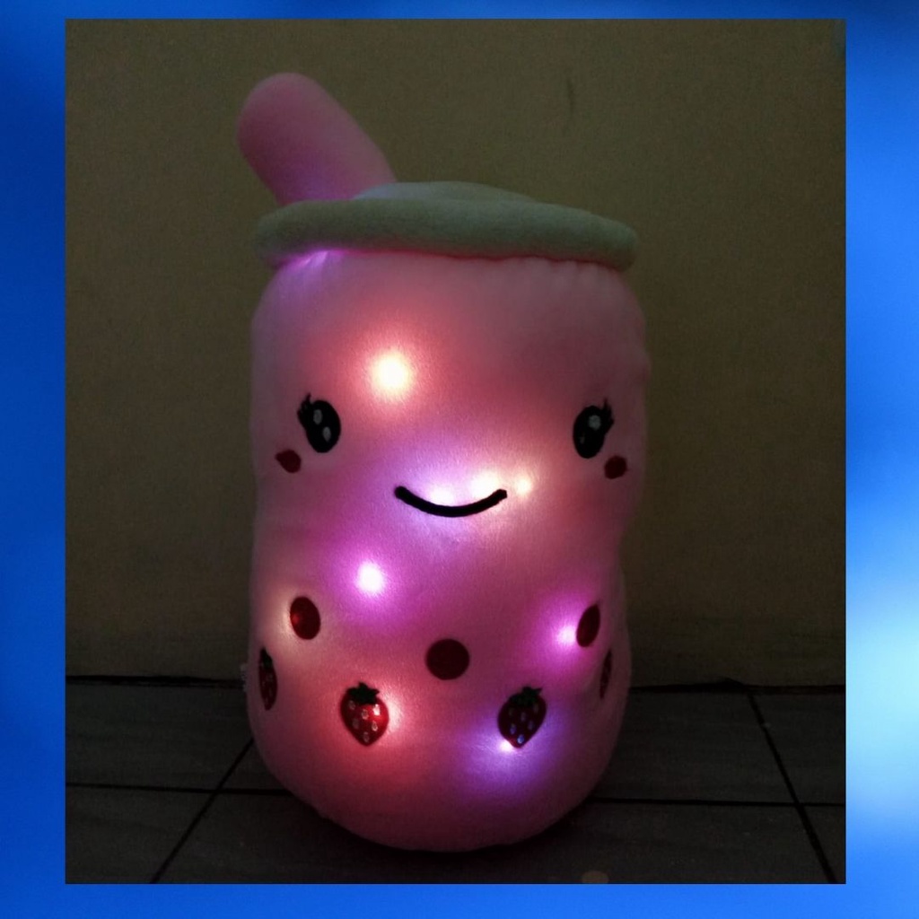 Boneka Boba Jumbo Bahan Halus Lembut Lampu LED / Bantal Boba Jumbo Uk XL Tinggi 45 cm Diameter 76 cm