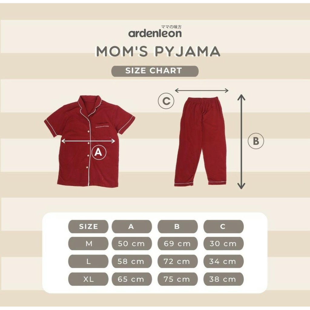 ARDENLEON MOM PIYAMA / PIYAMA IBU / BAJU TIDUR