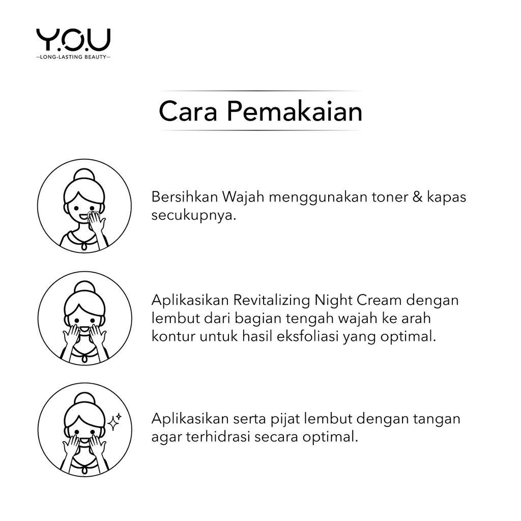 Official Distributor Y.O.U Golden Age Revitalizing Night Cream 18gr Krim Malam YOU Krim Muka Y.O.U