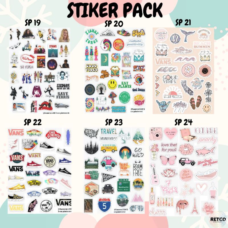 

(PART 2) Stiker Aesthetic / Stiker Pack / Stiker Case HP Laptop